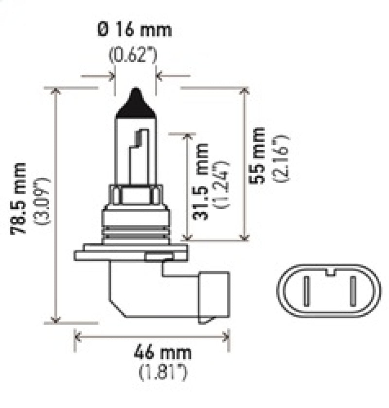 Hella 9006 12V 55W Xen White Bulb (Pair) HELLAH71071432
