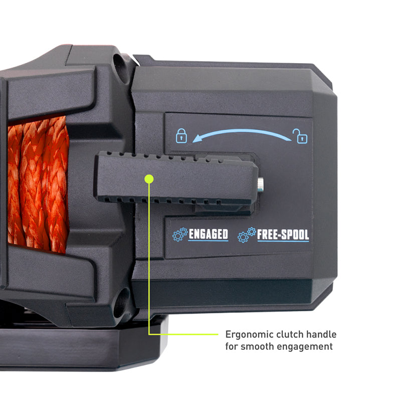 Borne Off-Road 12K Winch - Orange Synthetic Rope BRNBNWN-12-SOR