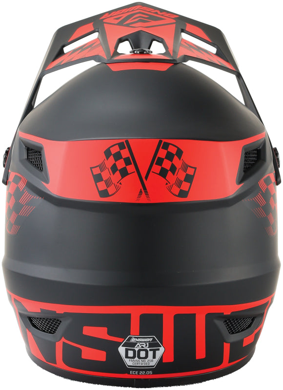 Answer AR1 Sweep Helmet Black/Red - Large ANS442905
