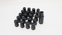 Load image into Gallery viewer, Wheel Mate Muteki HR38 Open End Lug Nuts 12x1.50 Titanium Chrome / Blue Ring WHMHR3806TU