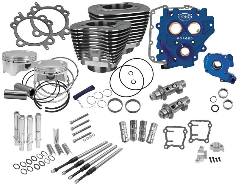 S&S Cycle 07-17 BT 110in Power Package - Wrinkle Black SSC330-0668