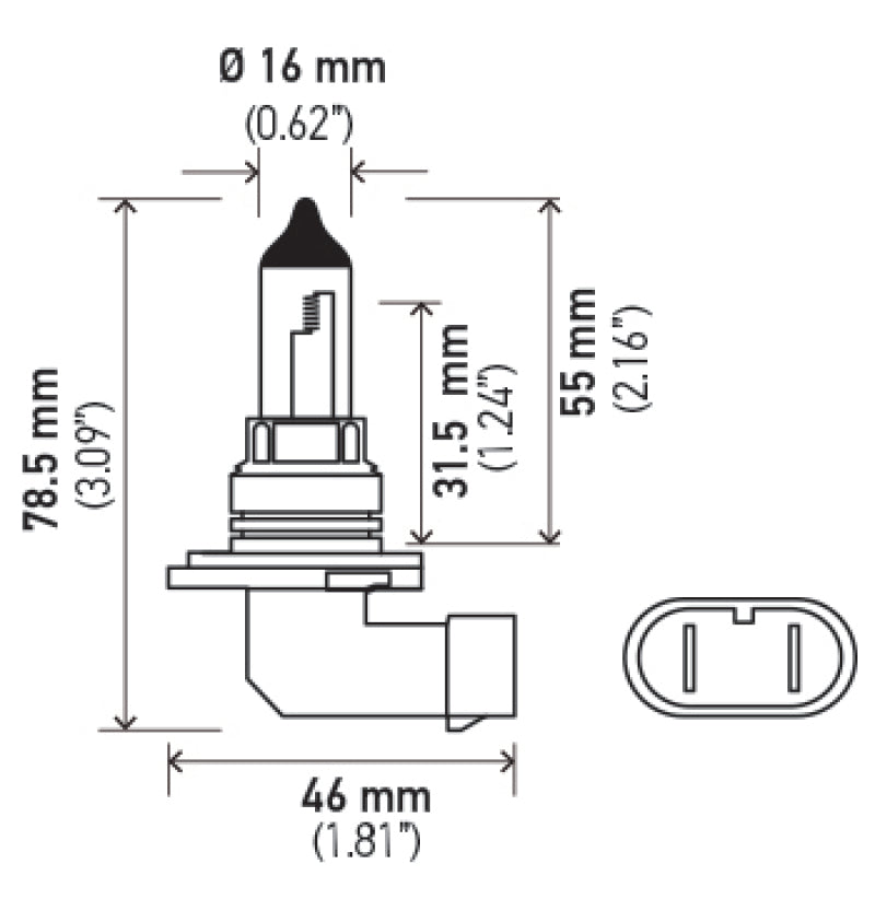 Hella 9006 12V 55W Xen White Bulb (Pair) HELLAH71071432