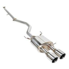 Remark 2017 Civic Si 4 Door Sedan Cat Back Exhaust w/Stainless Double Wall Tip (Not Resonated) REMRK-C1076H-02