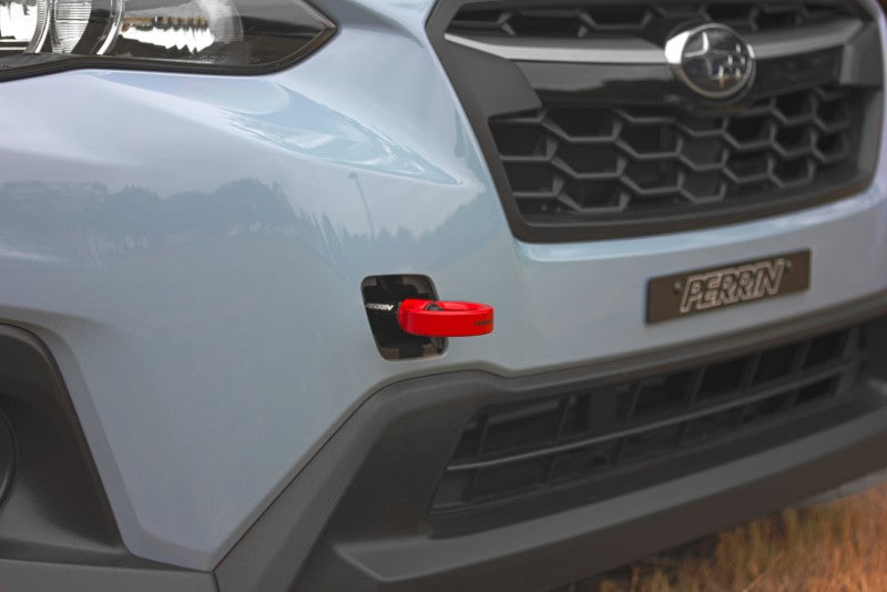 PERRIN 22-25 Subaru WRX / 18-23 Crosstrek / 20-25 OBXT / 17-23 Impreza Tow Hook Kit (Front) - Red PERPSP-BDY-237RD