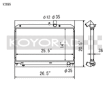 Koyo 04-08 Mazda RX-8 1.3L (MT) Radiator