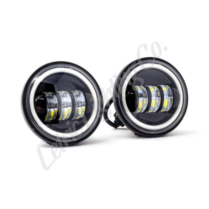 Letric Lighting 4.5in Passing Lamps W/Halo Blk LETLLC-LPL-BH
