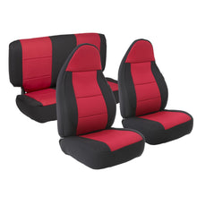 Load image into Gallery viewer, Neoprene Seat Cover 97-02 Wrangler TJ Set Front/Rear Red Smittybilt 