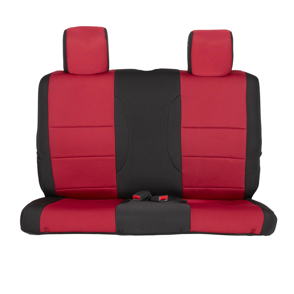 Neoprene Seat Cover 07-12 Wrangler JK 2 DR Set Front/Rear Red Smittybilt 