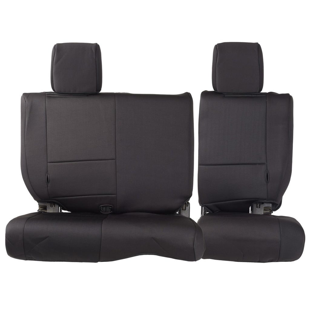 Neoprene Seat Cover 13-18 Wrangler JK 4 DR Set Front/Rear Black Smittybilt 
