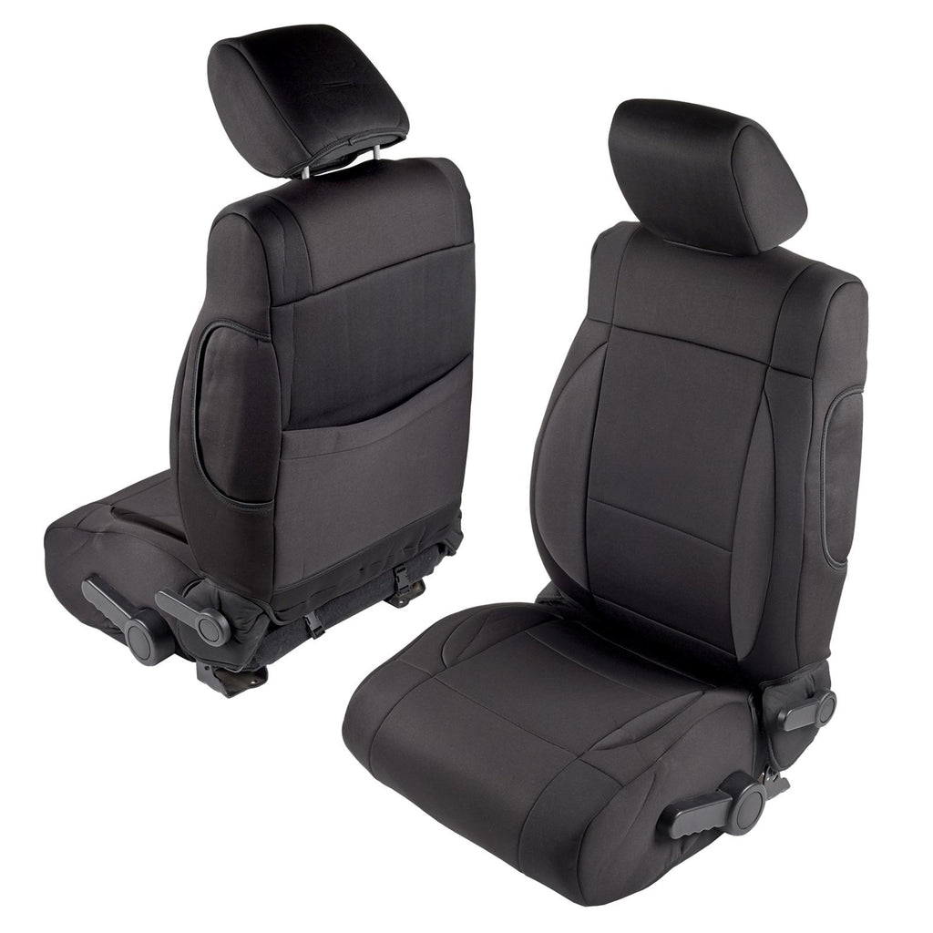 Neoprene Seat Cover 13-18 Wrangler JK 4 DR Set Front/Rear Black Smittybilt 