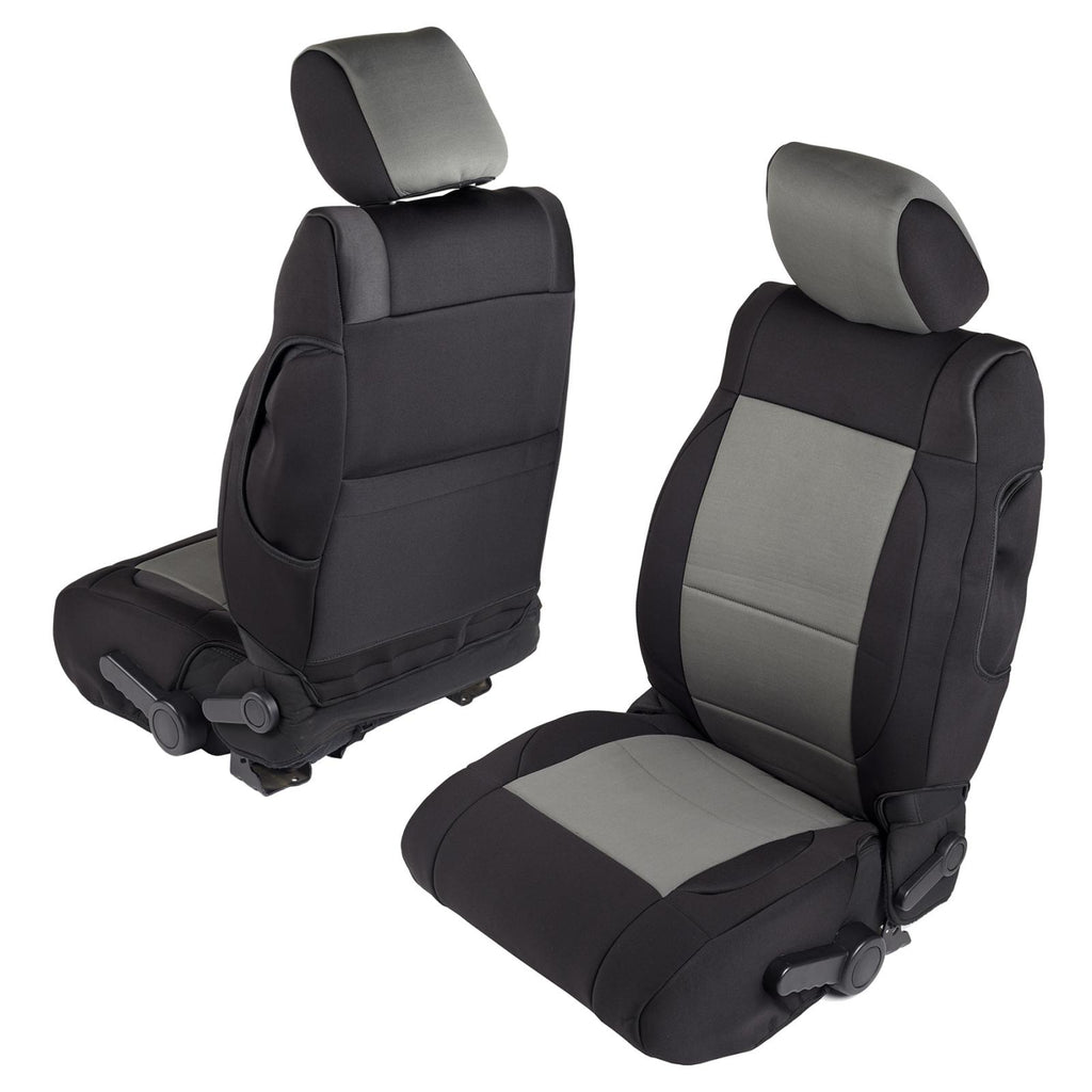 Neoprene Seat Cover 13-18 Wrangler JK 4 DR Set Front/Rear Charcoal Smittybilt 