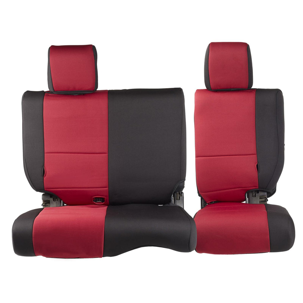 Neoprene Seat Cover 2007 Wrangler JK 4 DR Set Front/Rear Red Smittybilt 