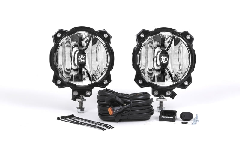 KC HiLiTES 6in. Pro6 Gravity LED Light 20w Single Mount Spot Beam (Pair Pack System) KCL91301