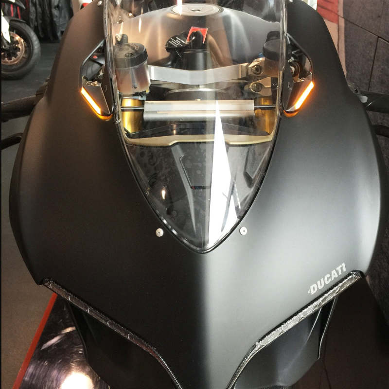New Rage Cycles 13-15 Ducati 899 Panigale Mirror Block Off Turn Signals NEW899-MBO