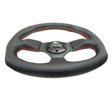 Load image into Gallery viewer, NRG Reinforced Steering Wheel (320mm Horizontal / 330mm Vertical) Leather w/Red Stitching NRGRST-009R-RS
