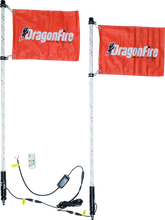 Load image into Gallery viewer, DragonFire Racing Whips - 4Ft Spiral Led Clear Pair DFR522804