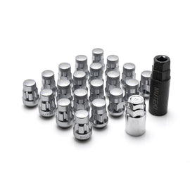 Wheel Mate Muteki SR35 Close End Lug Nuts w/ Lock Set - Satin Silver 12x1.25 35mm WHM32925SSP