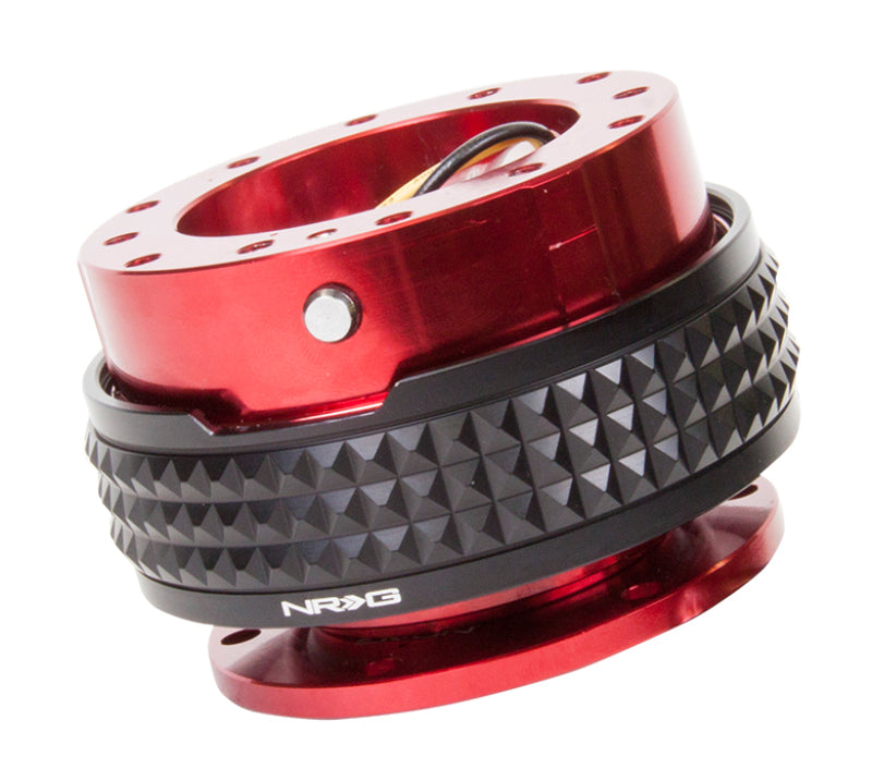 NRG Quick Release Kit - Pyramid Edition - Red Body / Black Pyramid Ring NRGSRK-210RD/BK