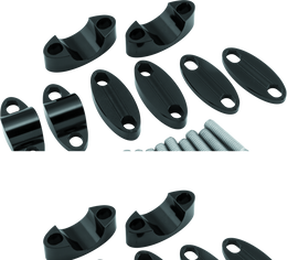 BikeMaster Aluminum Handlebar Risers 1-1/8in - Black BKM151989