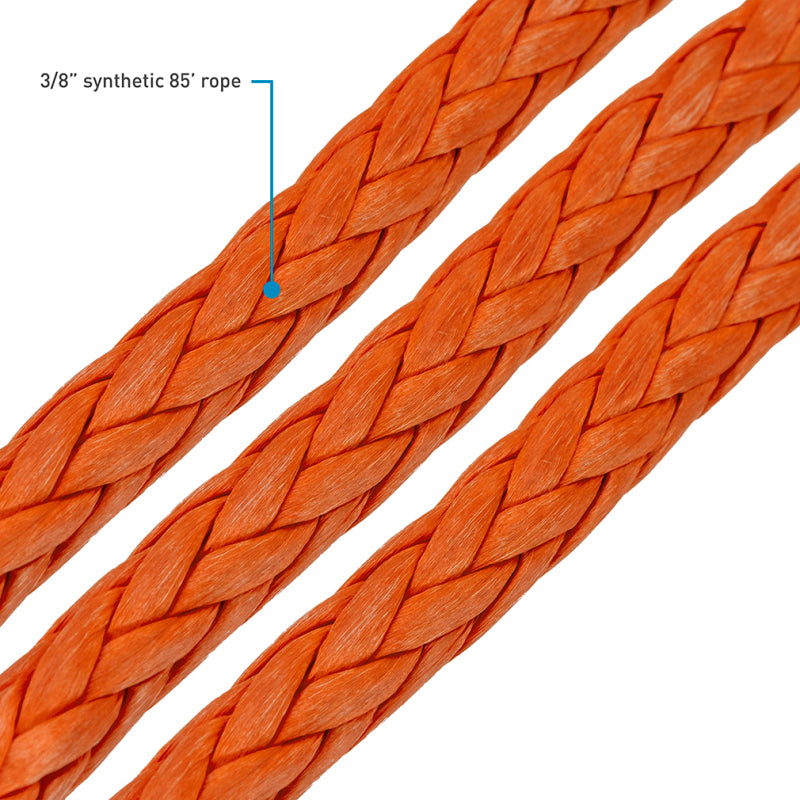 Borne Off-Road 12K Winch - Orange Synthetic Rope BRNBNWN-12-SOR