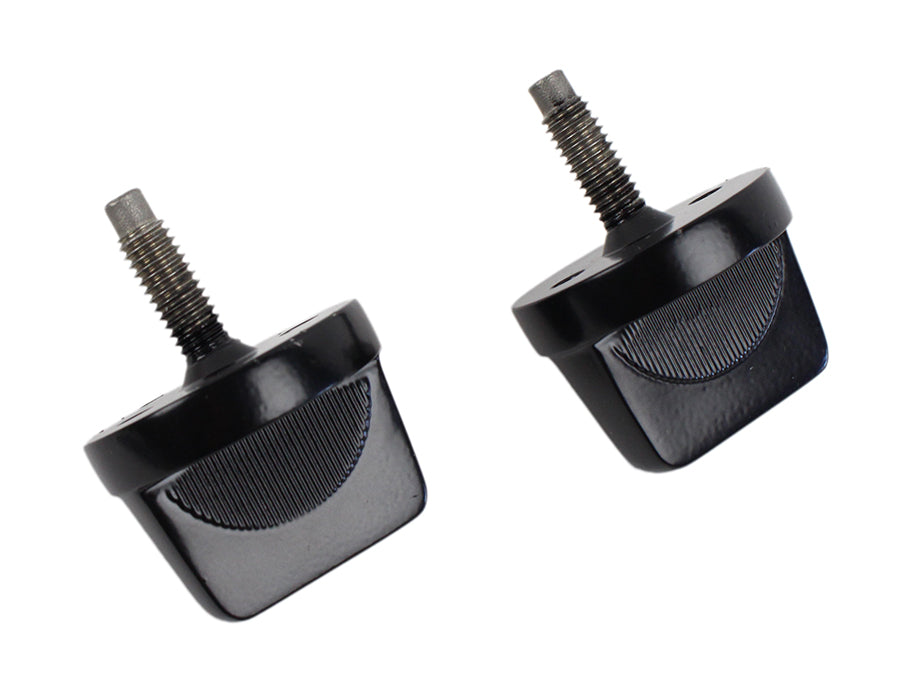 Jeep CJ/YJ Windshield Knobs Pair 76-95 CJ and Wrangler YJ Powdercoat Black Kentrol