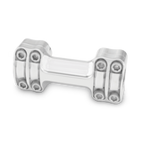 Burly Brand Reaper Riser Clamp 1-1/2in Tall for 1in Bar, One Piece - Chrome