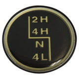 Shift Knob Insert, Black,Silver, w/ NP231 Transfer Case - Crown Automotive Jeep Replacement 53004376