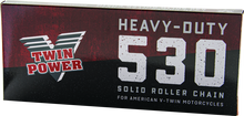 Load image into Gallery viewer, Twin Power 530 Drive Heavy Duty Drive Chain 530 X 120 link Natural Finish TWP435235