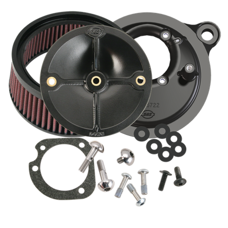 S&S Cycle 01-15 Fuel-Injector Softail Models Stealth Air Cleaner Kit w/o Cover SSC170-0300B