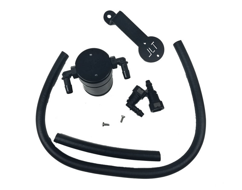 J&L 05-10 Ford Mustang GT/Bullitt/Saleen Passenger Side Oil Separator 3.0 - Black Anodized JLT3013P-B