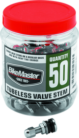 BikeMaster Valve Stem Chrome Tubeless Tub 50