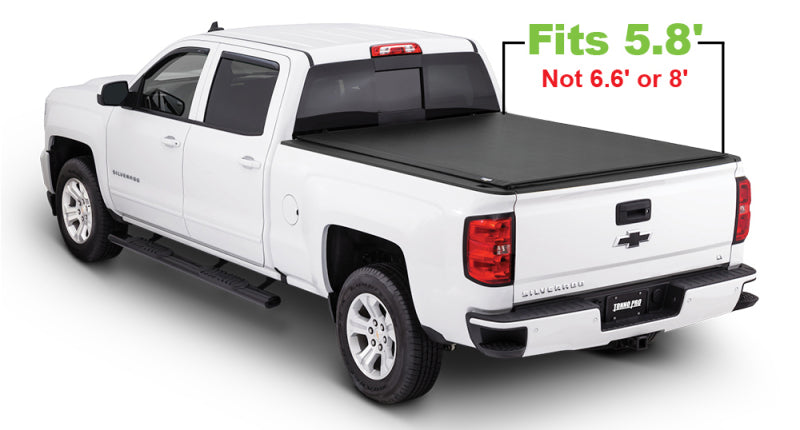 Tonno Pro 14-19 Chevy Silverado 1500 5.8ft Fleetside Lo-Roll Tonneau Cover TNPLR-1050