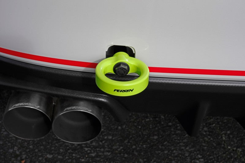 PERRIN 15-21 Subaru WRX/STI Tow Hook Kit (Rear) - Neon Yellow PERPSP-BDY-252NY