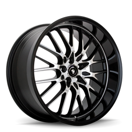 Konig Lace 17x7 10x100/114.3 ET40 Black/Machine Spoke KNGLA77T04405