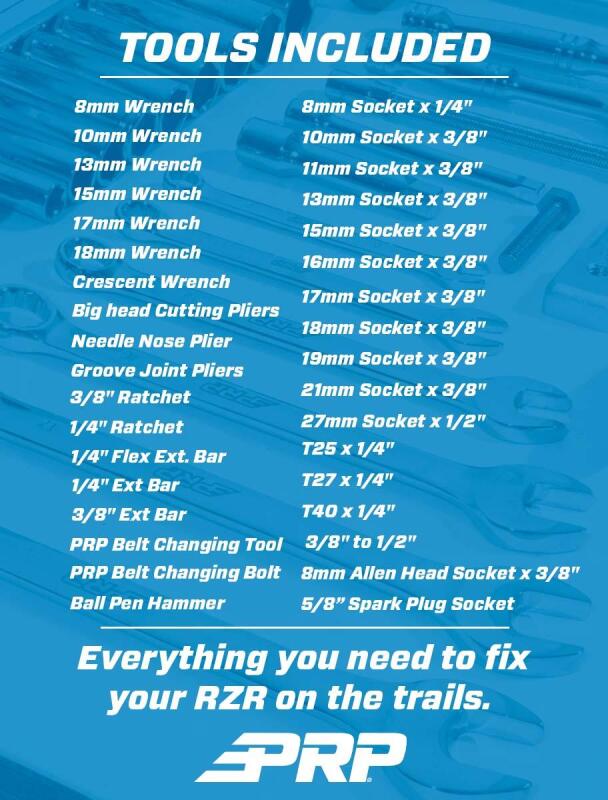 PRP RZR Roll Up Tool Bag with 36pc Tool Kit PRPE98