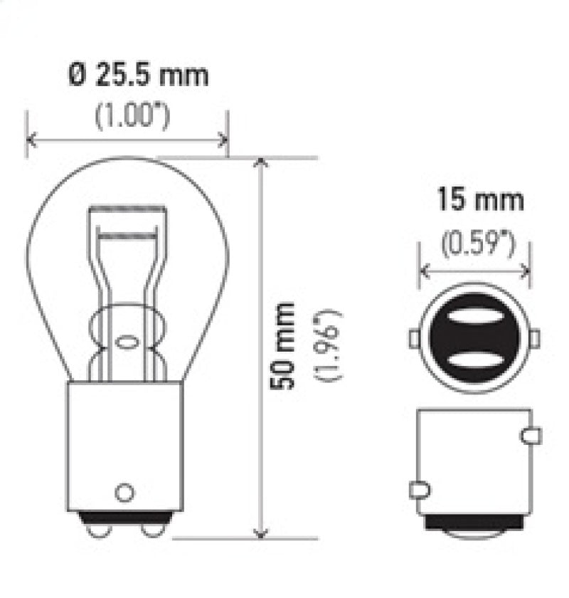 Hella Bulb 1157 12V 27/8W BAY15d S8 HELLA1157
