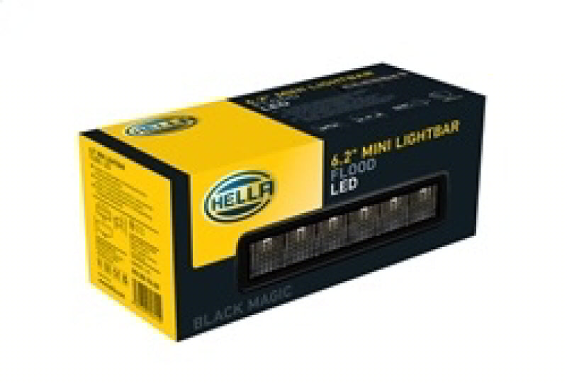 Hella Universal Black Magic 6 L.E.D. Mini Light Bar - Flood Beam HELLA358176201