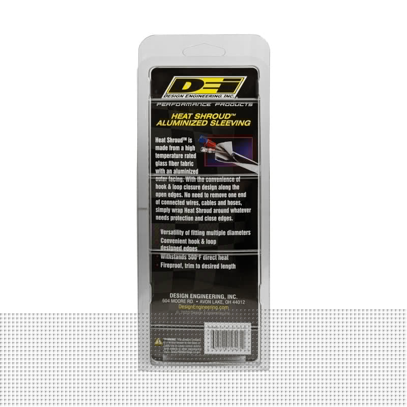 DEI Heat Shroud 1in I.D. x 3ft - Aluminized Sleeving - Hook and Loop Edge DEI10405