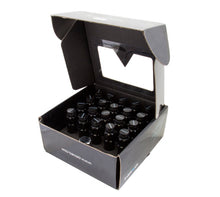 Load image into Gallery viewer, NRG 700 Series M12 X 1.25 Steel Lug Nut w/Dust Cap Cover Set 21 Pc w/Locks &amp; Lock Socket - Black NRGLN-LS710BK-21