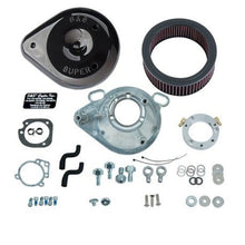 Load image into Gallery viewer, S&amp;S Cycle 01-17 Stock EFI BT Models Teardrop Air Cleaner Kit - Gloss Black SSC170-0304B