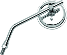 BikeMaster 3in Adjustable Round Mirror 10mm - Each - Chrome BKM600802