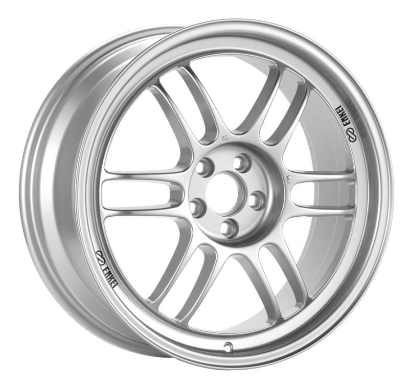 Enkei RPF1 18x8.5 5x114.3 30mm Offset 73mm Bore Silver Wheel Evo 8 & 9 / 350Z / G35 ENK3798856530SP