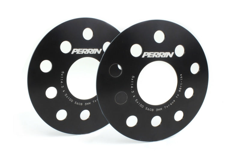 PERRIN Subaru/Toyota/Scion 3mm Wheel Spacers (Slip-On Style/No Studs) 5x114.3/5x100 56mm CB - Pair PERPSP-WHL-103BK