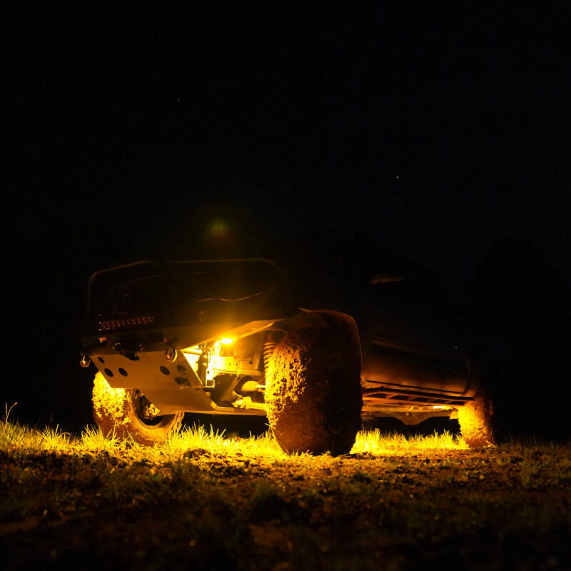 KC HiLiTES Cyclone V2 LED - Rock Light - 6-Light System - Amber - 5W Flood Beam KCL91041