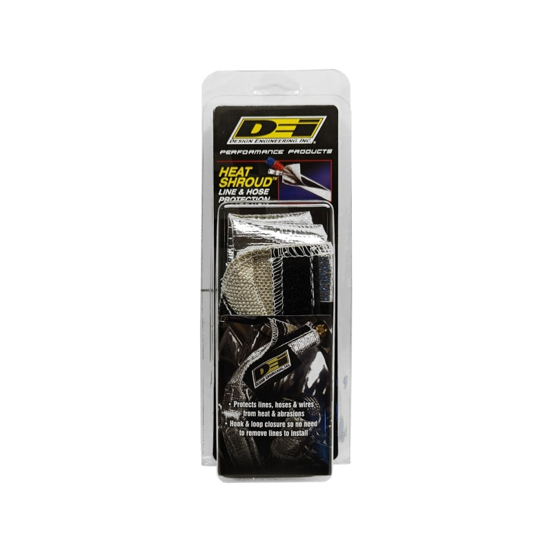 DEI Heat Shroud 1in I.D. x 3ft - Aluminized Sleeving - Hook and Loop Edge DEI10405