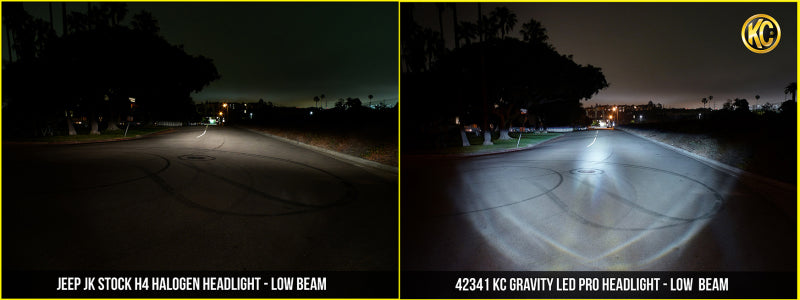 KC HiLiTES 07-18 Jeep JK (Not for Rubicon/Sahara) 7in. Gravity LED Pro DOT Headlight (Pair Pack Sys) KCL42341