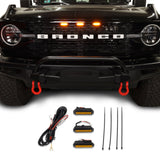 IAG I-Line 3pc Amber Grille Light Kit for High End Grille for 2021+ Ford Bronco  -  IAG Performance IAG-BDY-F3071