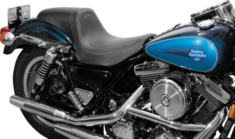 Mustang 82-00 Harley FXR Fastback 1PC Seat - Black
