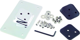 Bikers Choice 55-Up Chrome Custom Laydown License Plate Bracket With 3 Bolt Style