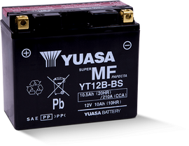Yuasa YT12B-BS Maintenance Free 12 Volt AGM Battery (Bottle Supplied)